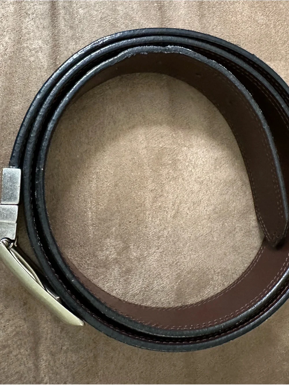Dickies Black Belt with Silver Metal Buckle—Size 42/105